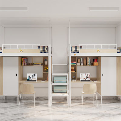 Buy Advanced Technology School Bunk Bed For Dormitory With Cutting Drilling And Polishing Processes online manufacture