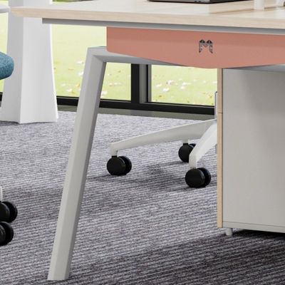 Support customization Two-Person / Four-Person Office Desk With File Cabinet With Lock Customizable Size Color