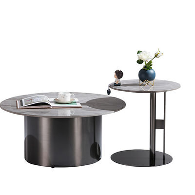 Support customization Contemporary Minimalist Metal Style Coffee Table Small Modern Rock Plate Rack for Living Room Bedroom Hotel Home Use Tea Serving
