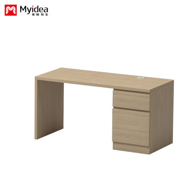 New Custom Wooden Cabinet Table with Side Drawers for Single Occupancy, Office Desk Panel with Socket Workstation
