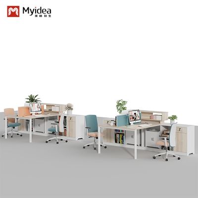 Simple And Modern Combination Of Staff Desks And Chairs, Staff Workstations With Six Seats, Card Holders, Finance Staff Desks, Furniture