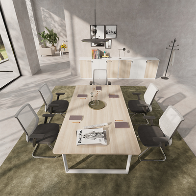 Foshan Source Factory Light Colored Conference Table Large Business Reception Negotiation Table Office Furniture