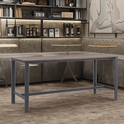 Light Industrial Style Office Reception Long Coffee Table, Simple And Practical Tea Cabinet, Storage And Multifunctional Tea Table