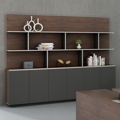 Office Back Cabinet Combination Multi Functional Light Industry Wind Wrapped Edge Design Book Display Independent Office Back Cabinet