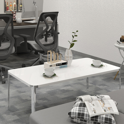 Wired Aluminum Alloy Die-Casting Foot Coffee Table, Office Space, Negotiation Tea Table