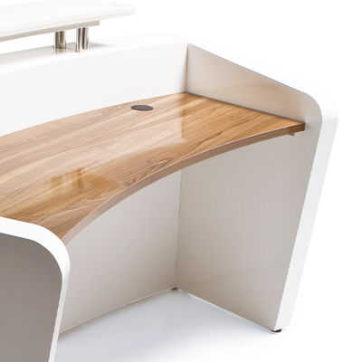 Company Front Desk, Reception Desk, Simple Modern Office Front Desk, Curved Hotel Lobby, Bar Counter, Cash Register