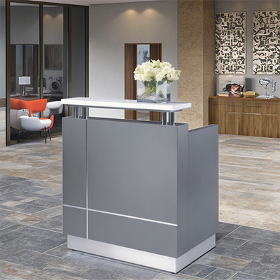 Artificial Stone Countertop, Front Desk, Painting Process, Reception Desk, Hot Selling Baking Paint Counter, Company Front Desk, Cashier Desk