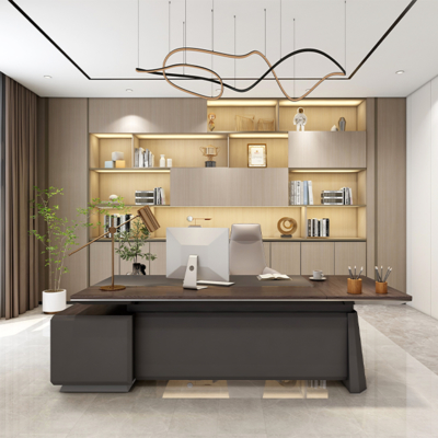 Boss'S Office Desk Simple Modern Table And Chair Combination New Chinese Style Large Class Desk Single President'S Desk Manager'S Office Furniture