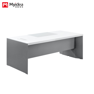 customization white baking paint process office desk，modern and fashionable boss desk，office furniture，computer desk