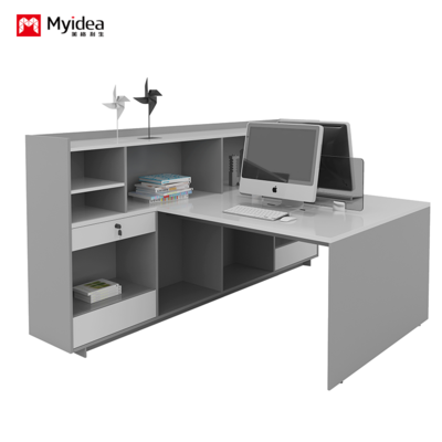 customization large capacity storage desk with cabinet，2-person 4-person office computer desk design，screen partition，staff desk