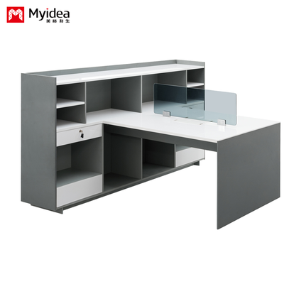 customization large capacity storage desk with cabinet，2-person 4-person office computer desk design，screen partition，staff desk