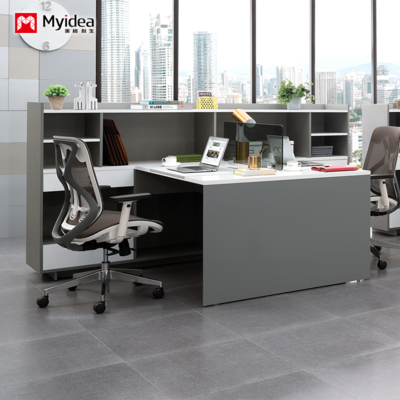 customization large capacity storage desk with cabinet，2-person 4-person office computer desk design，screen partition，staff desk