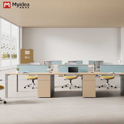 Foshan Wholesale Wooden Staff Desk with Panel Design Modern Eco-Friendly for Home Office and Office Use