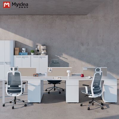 Foshan Wholesale Wooden Staff Desk with Panel Design Modern Eco-Friendly for Home Office and Office Use