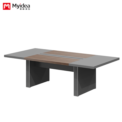 Morandi Color Conference Table Routing System Company Office Meeting Room Reception Desk and Chair Combination