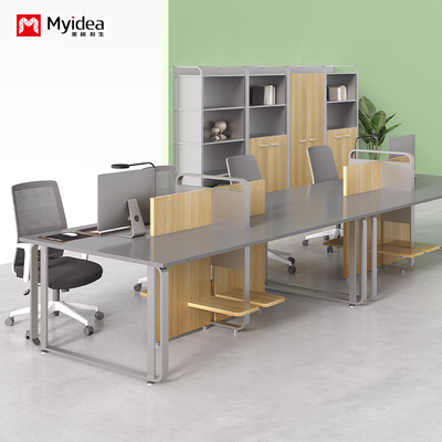 Office Desk, Staff Workstation, Modern Minimalist Screen Booth, 4-person 6-person Office Desk and Chair Combination