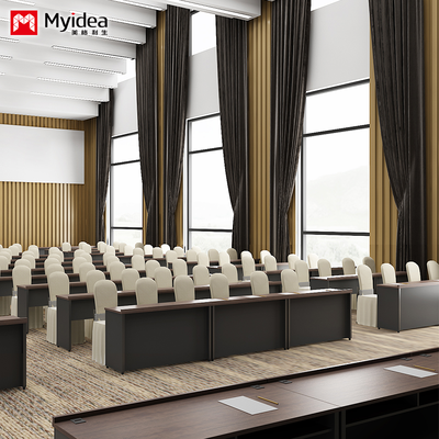 Fixed Training Table, Melamine Board Material, Conference Room Desk for Office & Meeting Use