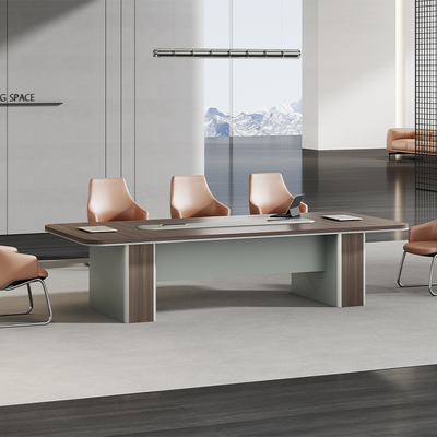 Buy Arc-Shaped PVC Foil Coated Conference Table – Smooth Paint-Like Finish Executive Meeting Desk online manufacture