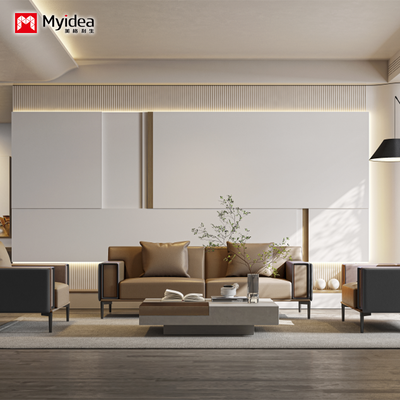 Buy Italian Leather Sofa, Coffee Table Combination, Leadership Office Reception, Modern and Simple Three Person Seating online manufacture