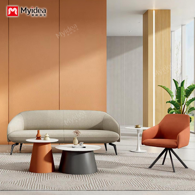 Buy Commercial Grade High Resilience Foam Leather Executive Office Sofa, Sturdy Solid Wood Frame, Faux Leather Lounge Seating for Professional Office, Lobby, or Clinic Waiting Room online manufacture