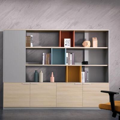 Buy Nordic Oak Color File Cabinet Upper Display Cabinet online manufacture