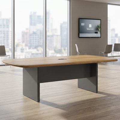 Buy PVC Film Coating Process Modern Eco-Friendly Conference Table with Flexible Wiring 8-Seater Office Furniture online manufacture