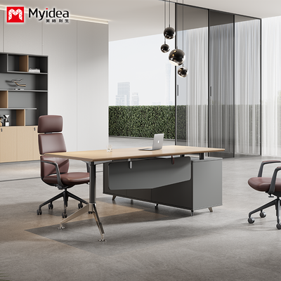 Buy Myidea Export and Foreign Trade Supervisor Desk L-shaped Boss Desk with Sub Cabinet Office Desk online manufacture