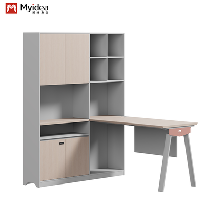 Buy Light Colored Supervisor Desk, Single Person Writing Desk with Main Desk, Computer Desk online manufacture