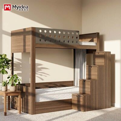 Buy Sturdy Bunk Bed with Integrated Storage Stairs – Ideal Dual-Bunk for College Dorms and Apartment Living. online manufacture