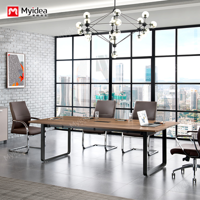 Buy Commercial-Grade Conference Table with Reinforced Steel Base, Green Certified Panel, and Integrated Cable Channels – Ideal for Corporate Boardrooms and Training Hubs. online manufacture
