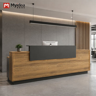 Buy Modern Reception Desk with Integrated Storage Cabinet – Made from Thickened Eco-Friendly Board, Sturdy, Spacious, and Perfect for High-Traffic Front Desks. online manufacture