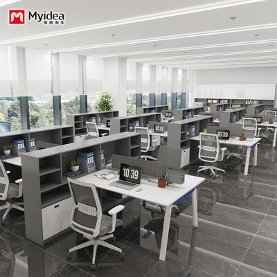 Buy Modular Opposing Staff Workstation with Secure Digital-Lock Side Cabinet – Combines Collaborative Layout with Personal Storage Security. online manufacture