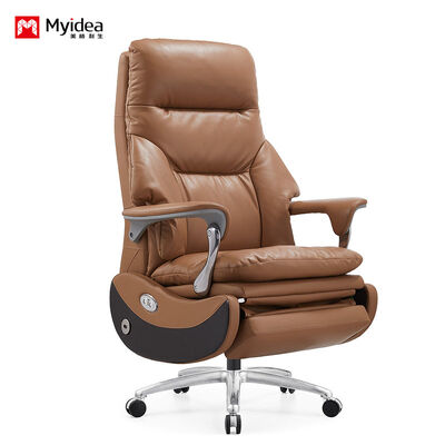Buy Luxury Electric Massage Leather Chair – Crafted with Premium Leather and High-Density Foam for Lasting Comfort, Built-In Massage System, and Sleek Aluminum Alloy Armrests for a Modern Executive Look online manufacture