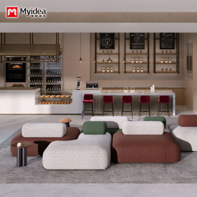Buy Commercial Modular Reception Sofa in Fabric, Flexible Sectional Combination Design for Office Waiting Areas, Lounges & Break Rooms online manufacture