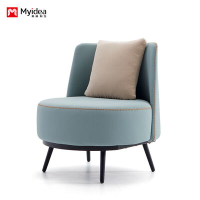 Buy Commercial Single Leather Sofa for Office Reception & Waiting Room, Premium Leather Upholstery with Durable Metal Base Legs online manufacture