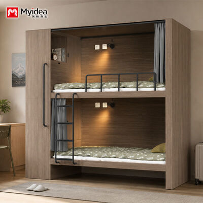 Buy Space-Saving Bunk Bed for Hostels, Guesthouses & Apartments – Equipped with Personal Storage Compartments Featuring Combination Locks, Built from Eco-Friendly Thickened Boards and a Robust Steel-Wood online manufacture