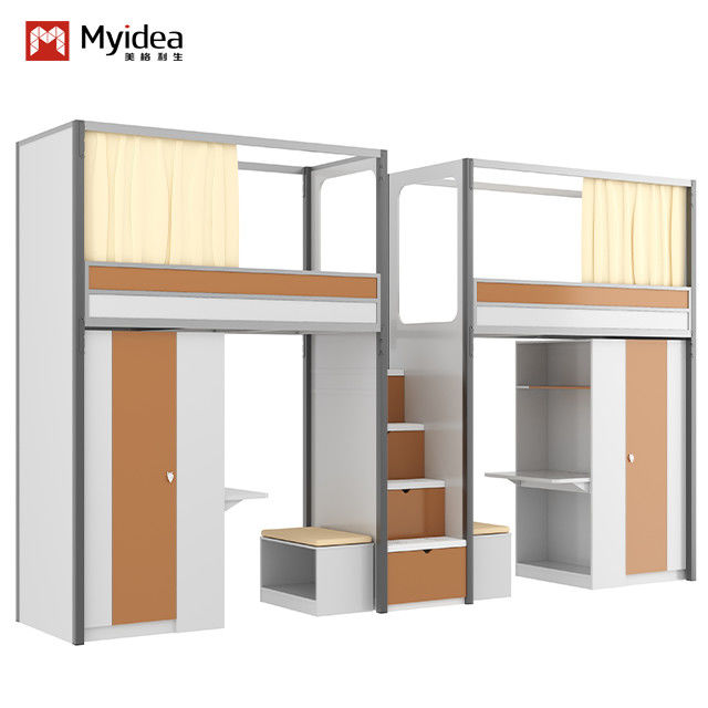 Children Modern Bedroom Furniture Bunk Bed With Stairs And Storage Layers support customization