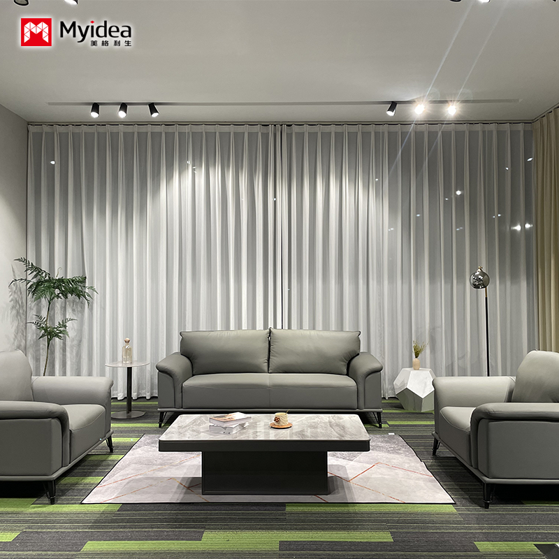 Office Sofa Modern Simple Business Reception, Negotiation and Reception Area, Small Office Sofa, Coffee Table Combination Set